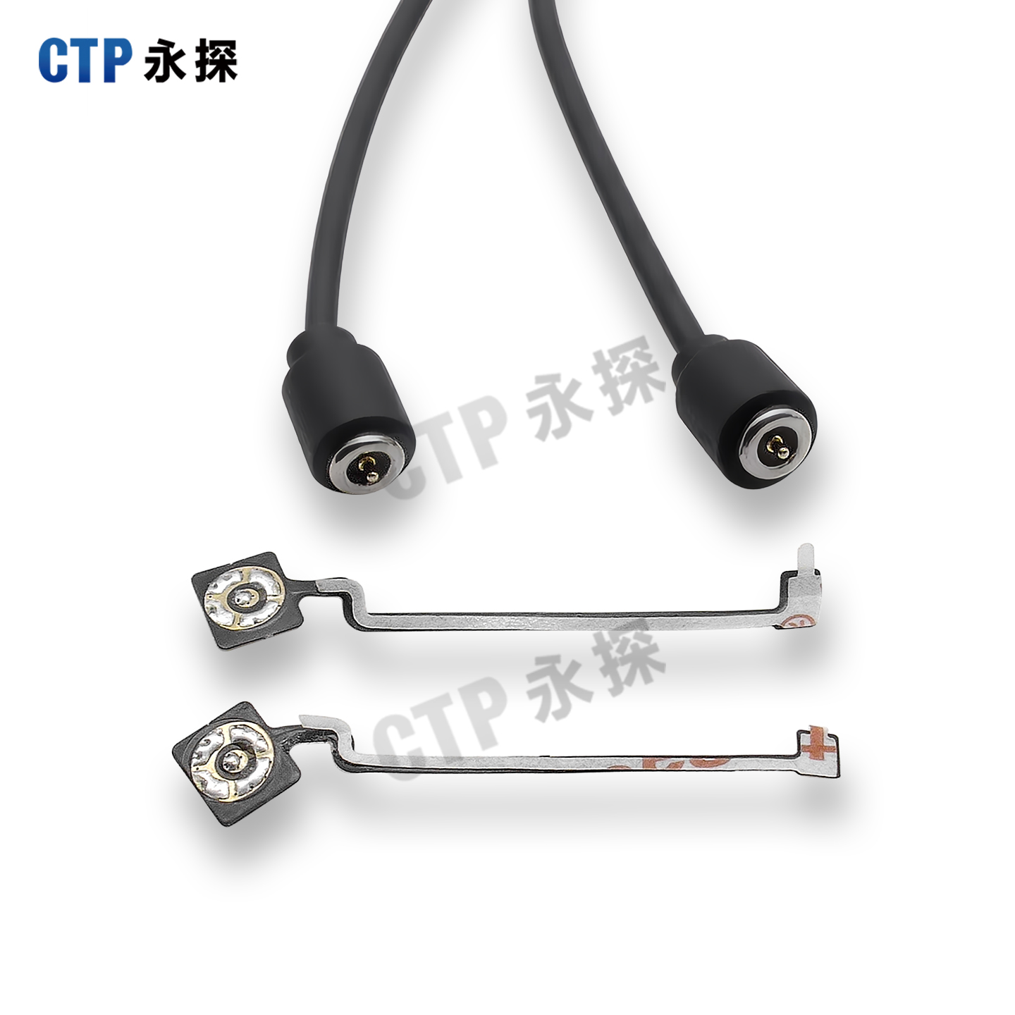 永探智能眼鏡磁吸充電線直徑4mm一拖二